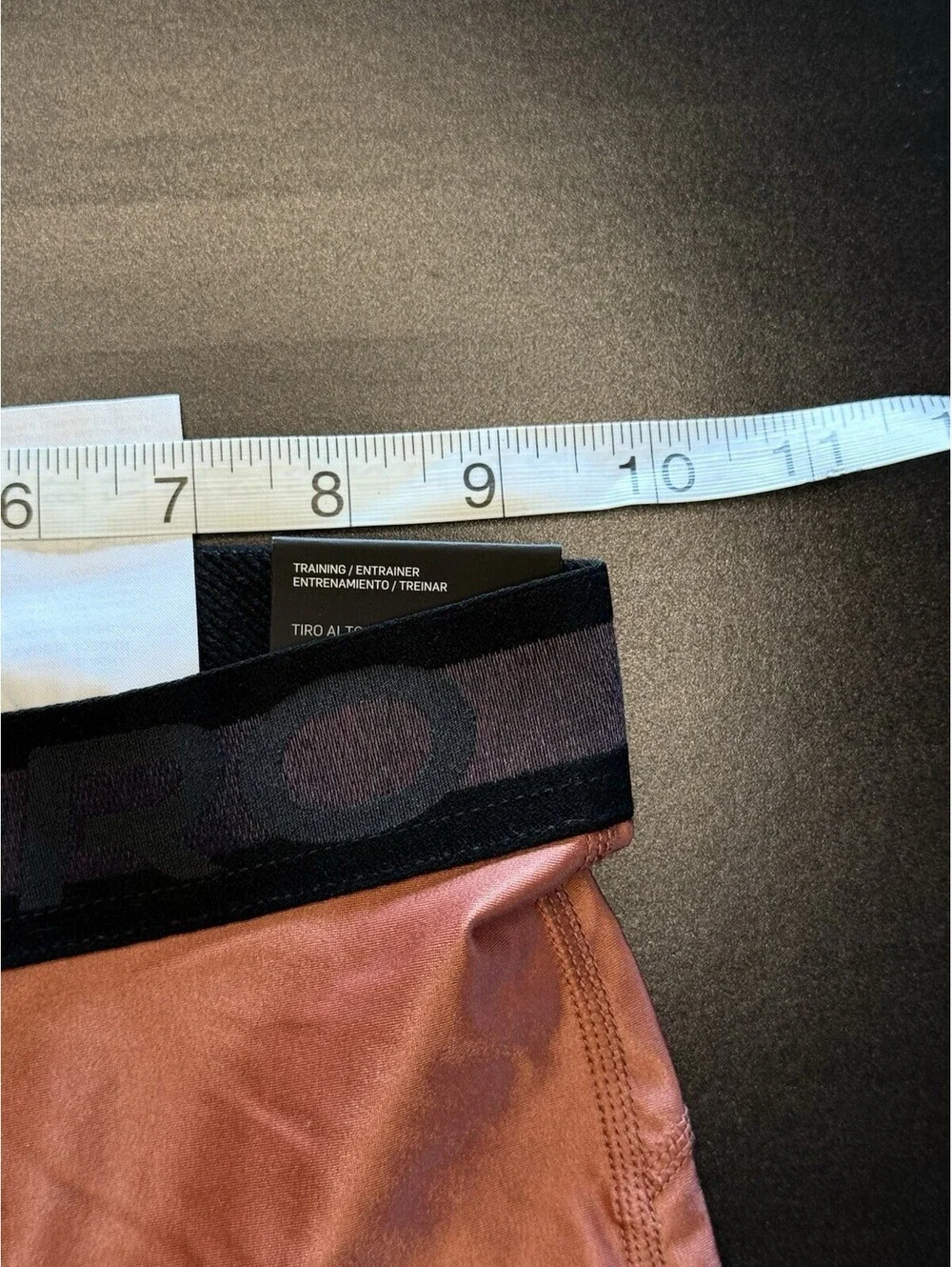Nike Pro Metallic Cool Rose High-Waisted 7/8 Training Tights DA0570-691 Size XXS